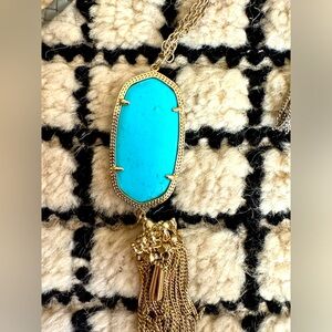 Kendra Scott Turquoise and gold necklace